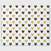 Gold Black Foxes Cadeaupapier (Vlak)