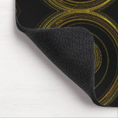 Gold & Black Fractal Mousepad Muismat (Hoek)