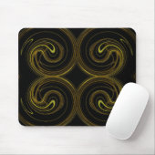 Gold & Black Fractal Mousepad Muismat (Met muis)