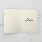 Gold & Black Gefeliciteerd Afstuderen Card Kaart (Binnen)