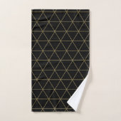 Gold Black Geometric Triangles Boho Glam Minimal Bad Handdoek (Handdoek)