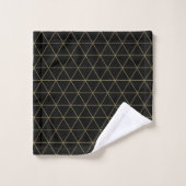 Gold Black Geometric Triangles Boho Glam Minimal Bad Handdoek (Wasdoekje)