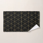 Gold Black Geometric Triangles Boho Glam Minimal Bad Handdoek (Handdoek)