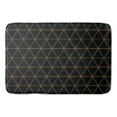 Gold Black Geometric Triangles Boho Glam Minimal Badmat (Voorkant)