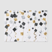 Gold Black Glam Confetti Christmas Tissuepapier (Voorkant)