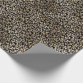 Gold Black Glam Leopard Print Cadeaupapier (Hoek)