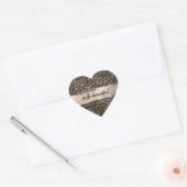 Gold Black Glam Leopard Print Hart Sticker (Envelop)