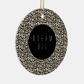 Gold Black Glam Leopard Print Keramisch Ornament (Rechts)