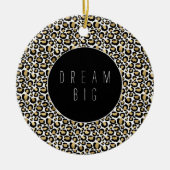 Gold Black Glam Leopard Print Keramisch Ornament (Voorkant)
