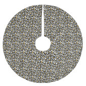 Gold Black Glam Leopard Print Kerstboom Rok (Voorkant)