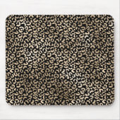 Gold Black Glam Leopard Print Muismat (Voorkant)