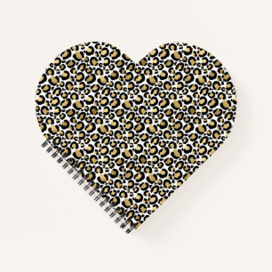 Gold Black Glam Leopard Print Notitieboek