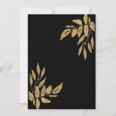 Gold Black Glitter 80e verjaardag Kaart (Achterkant)