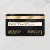 Gold Black Glitter Drivers - krediet voor Logo Visitekaartje (Achterkant)