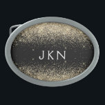Gold Black Glitter Monogram Girly Initialen Gesp<br><div class="desc">Zwart en Goud Sparkle Glitter Monogram Naam Belt Buckle. Dit maakt het perfecte afstuderen,  zoet 16 16th,  18th,  21st,  30th,  40th,  50th,  60th,  70th,  80th,  90th,  100th Birthday,  bruiloft,  vrijgezellenfeest,  jubileum,  baby shower of vrijgezellenfeest cadeau voor iemand die houdt van glamoureuze luxe en chique stijlen.</div>