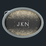 Gold Black Glitter Monogram Girly Initialen Gesp<br><div class="desc">Zwart en Goud Sparkle Glitter Monogram Naam Belt Buckle. Dit maakt het perfecte afstuderen,  zoet 16 16th,  18th,  21st,  30th,  40th,  50th,  60th,  70th,  80th,  90th,  100th Birthday,  bruiloft,  vrijgezellenfeest,  jubileum,  baby shower of vrijgezellenfeest cadeau voor iemand die houdt van glamoureuze luxe en chique stijlen.</div>