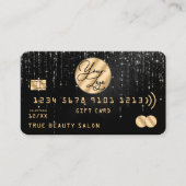 Gold Black Glitter-schijven - Crediteringscertific Visitekaartje (Voorkant)