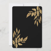 Gold Black Glitter Surprise 90th Birthday Party Kaart (Achterkant)