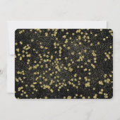 Gold Black Glittery Confetti Stip baby shower Kaart (Achterkant)