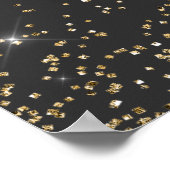Gold Black Glittery Physio Center Grote opening Poster (Hoek)
