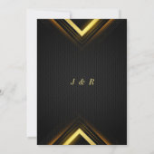 Gold Black Golden Modern Wedding Invitation