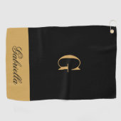 Gold Black Golfhanddoek (Horizontaal)