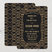  Gold Black Great Gatsby Senior Prom uit de jaren  Kaart (Voorkant / Achterkant)