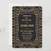  Gold Black Great Gatsby Senior Prom uit de jaren  Kaart (Voorkant)