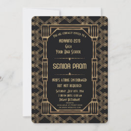  Gold Black Great Gatsby Senior Prom uit de jaren  Kaart