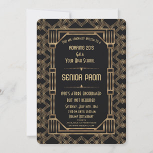  Gold Black Great Gatsby Senior Prom uit de jaren  Kaart