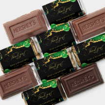Gold Black Green Bronze Birthday Hershey Miniatu