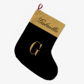 Gold Black Grote Kerstsok (Voorkant (Hangend))
