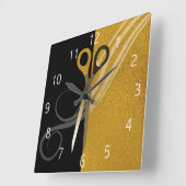 Gold & Black Hair Curl & Scissors | Hair Salon Vierkante Klok (Hoek)