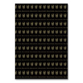 Gold & Black Hallowable met Gold Skull-toetsen Tab Kaart (Achterkant)