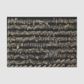 Gold Black Handwrited Sheet Music Tissuepapier (Voorkant)