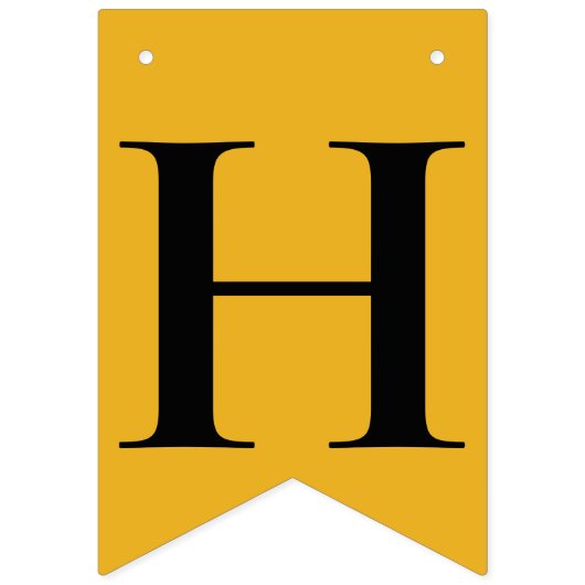 Gold Black Happy Birthday Bunting Flags Vlaggetjes (Tweede vlag)