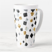 Gold Black Happy New Year Latte Mok (Rechterhoek)