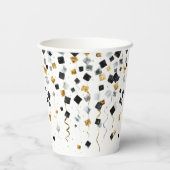 Gold Black Happy New Year Papieren Bekers (Achterkant)