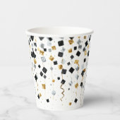 Gold Black Happy New Year Papieren Bekers (Voorkant)