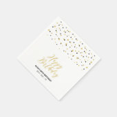 Gold Black Hexagon Confetti - Aangepast, fijne dag Servet (Hoek)