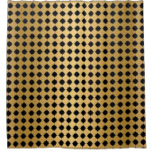 GOLD BLACK HEXAGON GEOMETRISCH PATTERN DOUCHEGORDIJN (Voorkant)