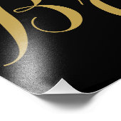 Gold & Black hier komt het bruidbruinkoolteken hal Foto Afdruk (Hoek)