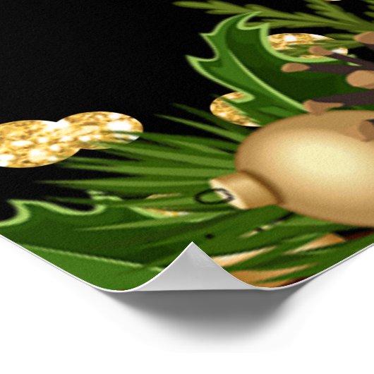 Gold & Black Holiday - 50e verjaardag Poster (Hoek)