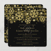 Gold & Black Holiday Weddenschap Save the Date Kaart (Voorkant / Achterkant)