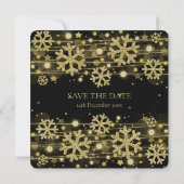 Gold & Black Holiday Weddenschap Save the Date Kaart (Achterkant)