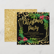 Gold Black Holly Lijst Glitter kerst Corporate