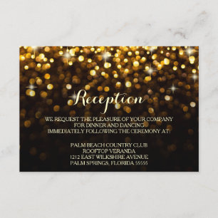 Gold Black Hollywood Glitz Glam Reception Kaart