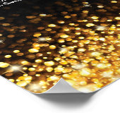 Gold Black Hollywood Glitz Glam Seating Chart Poster (Hoek)