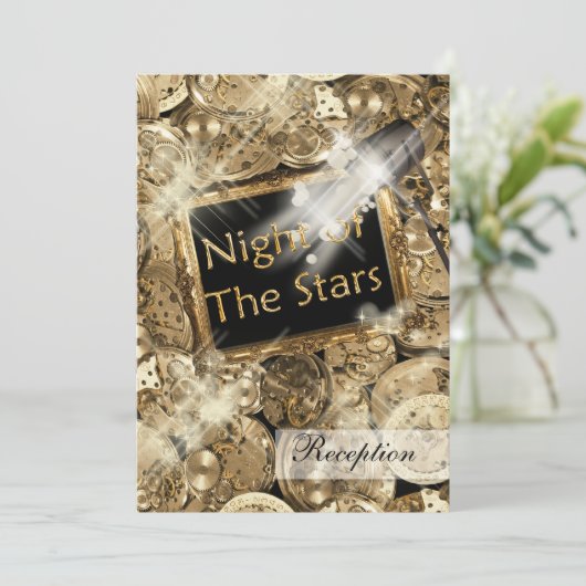 Gold Black Hollywood sterren Kaart (Staand voorkant)