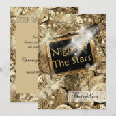 Gold Black Hollywood sterren Kaart (Voorkant / Achterkant)